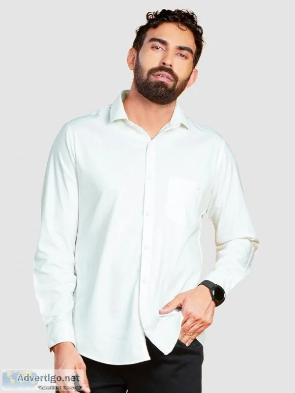 Order latest white shirts for men online at beyoung