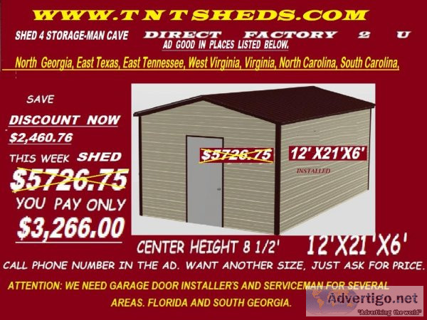 GARAGE DOORS SHED AFRAMES
