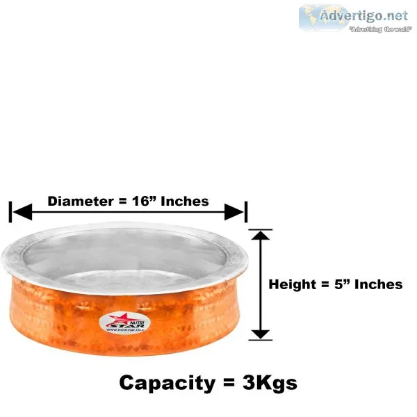 Copper biryani handi | buy copper handi for cooking at best pric