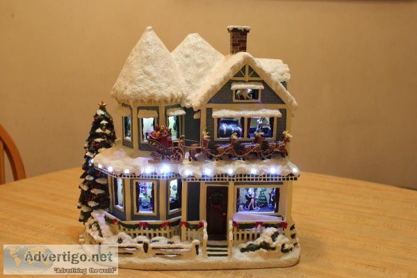 2004 Thomas Kinkade Night Before Christmas Story House HAWTHORNE