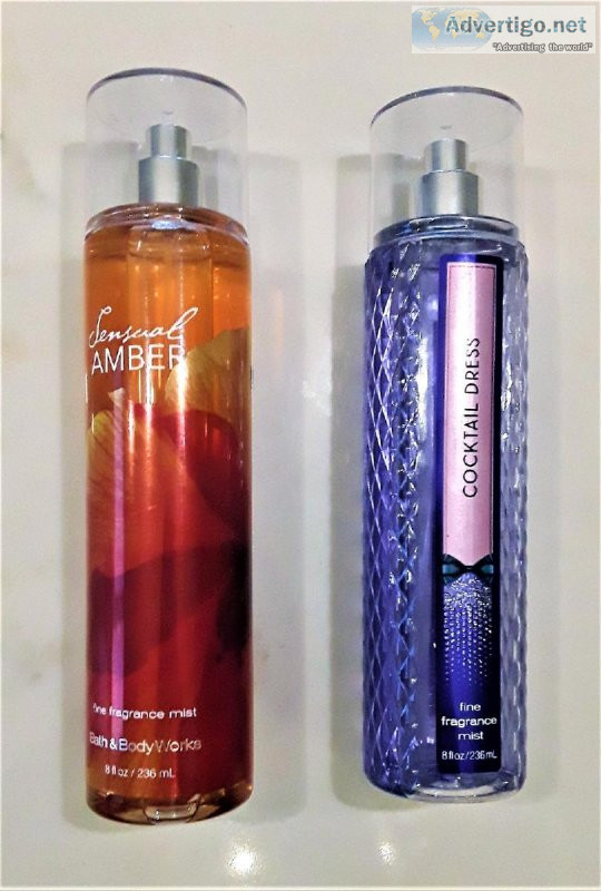 Bath and Body Works Cocktail Dress and Sensual Amber Fine Fragra