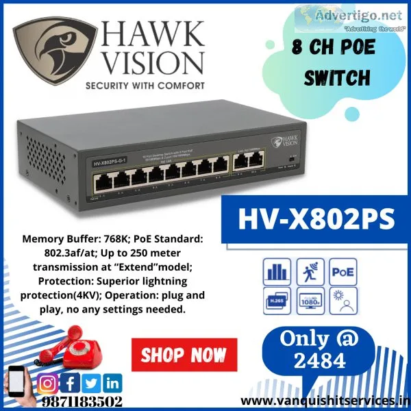 8 CH POE Switch