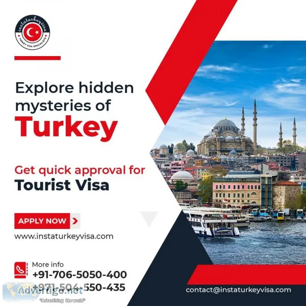 Get turkey visa online within 1 hour - apply today