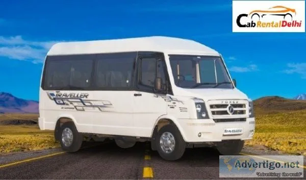 Hire Tempo Traveller - 9 11 12 16 20 seater  Cabrentaldelhi