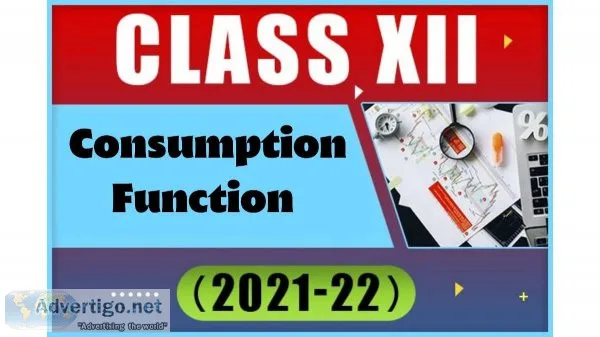 CBSE class 12 Consumption function
