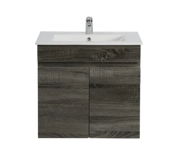POSEIDON B64 WALL HUNG VANITY DARK GREY 600MM