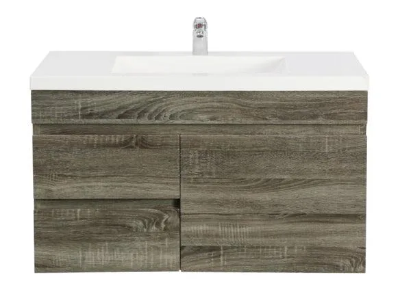 POSEIDON B74W WALL HUNG VANITY DARK GREY 750MMv