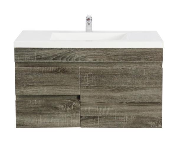 POSEIDON B94 WALL HUNG VANITY DARK GREY 890MM