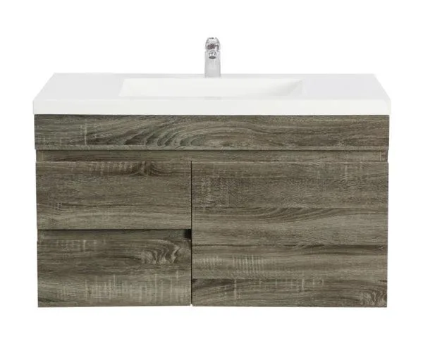 POSEIDON B94 WALL HUNG VANITY DARK GREY 890MM