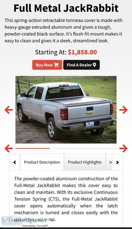Retractable tonneau cover