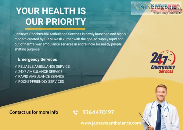 Jansewa Panchmukhi Ambulance Service in Nehru Place with ICU Set
