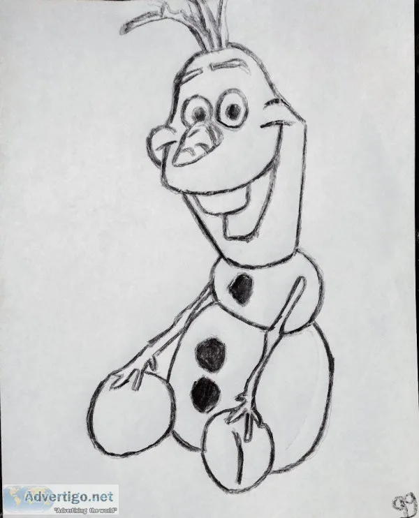 Frozen Character Olaf GG &ndash 8.5&Prime x 11&Prime Colored Pen