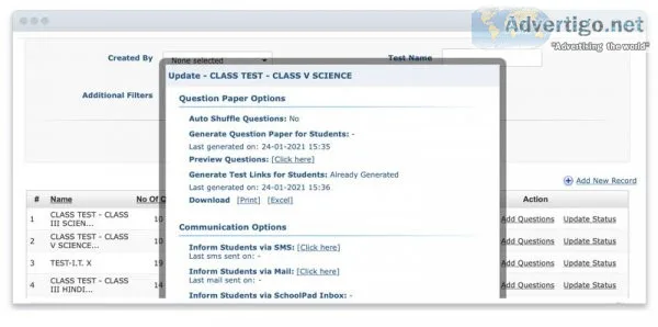 Online assessments platform - schoolpad