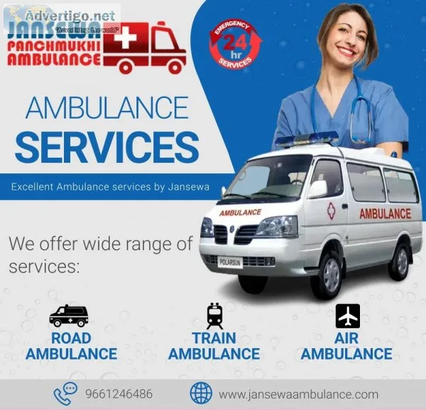 Jansewa Panchmukhi Ambulance Service in Saket Delhi with full IC