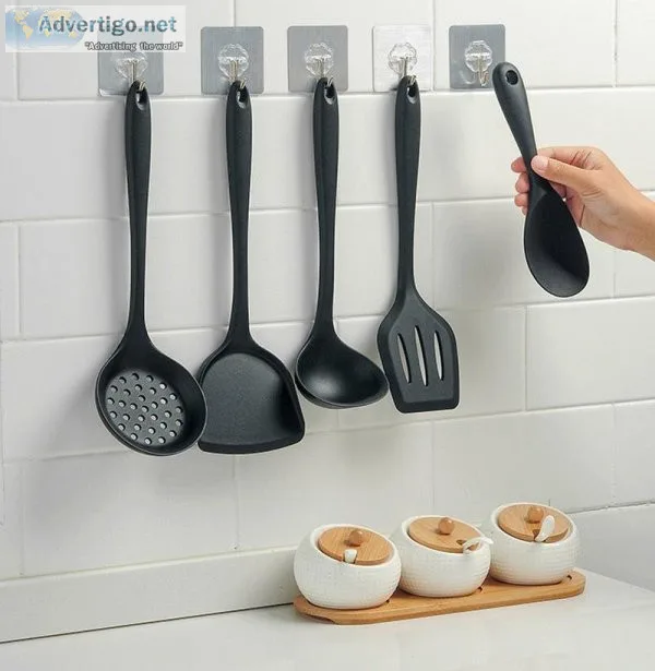 7PCS Silicone Kitchen Utensils Set Non-Stick Cookware which make