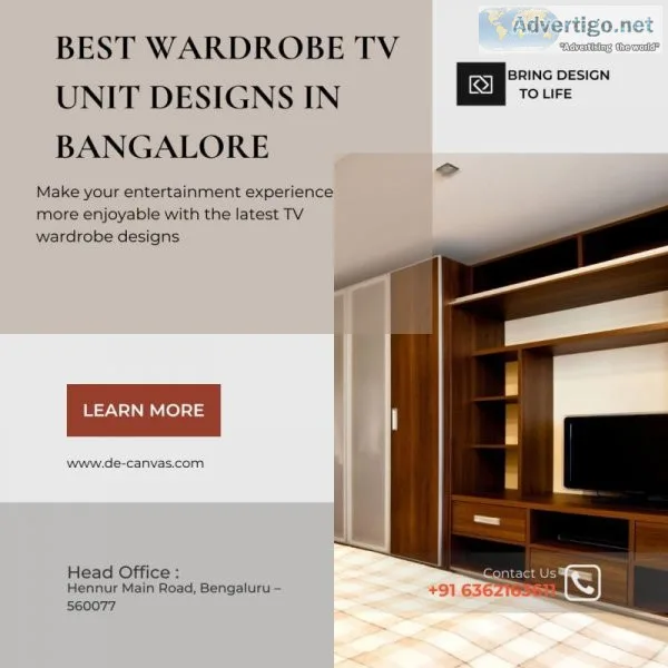 Best Wardrobe TV Unit Designs in Bangalore