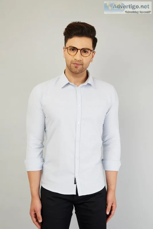 Light blue shirt for men