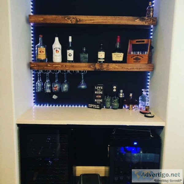 Handmade floating shelves