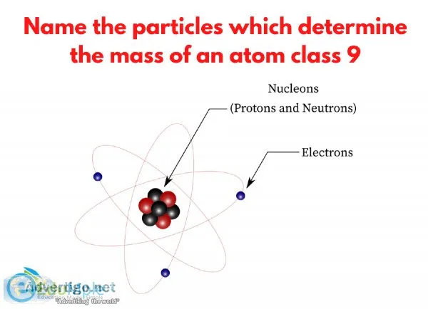 Name the particles which determine the mass of an atom class 9