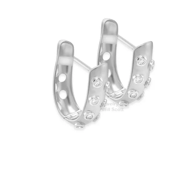 10k white gold diamond earrings