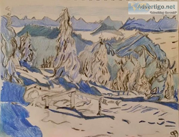 Winter Wonderland Holiday Tree Scene &ndash 9&Prime x 12&Prime C