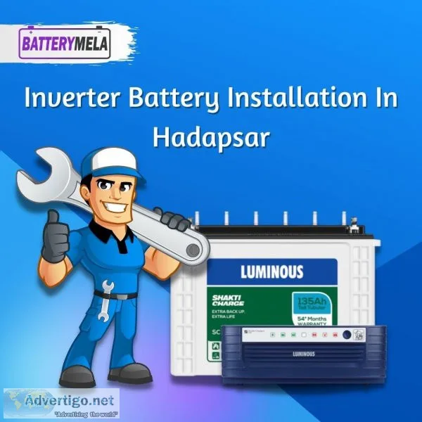 Best Service Of Inverter Battery Installation In Hadapsar  Batte
