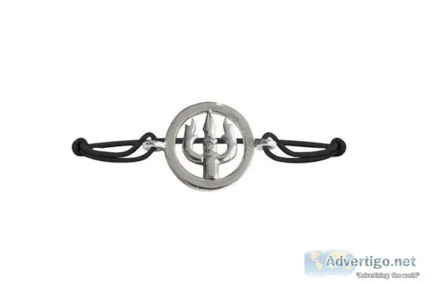 Auspicious Trishul Bracelet In Silver