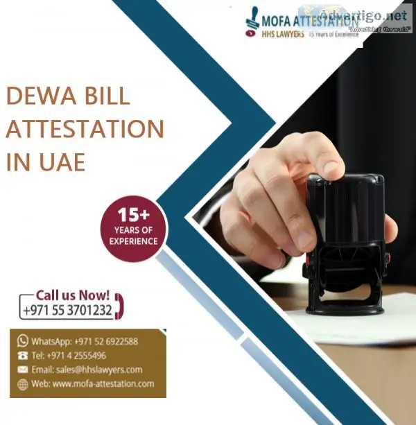 Dewa bill attestation in dubai