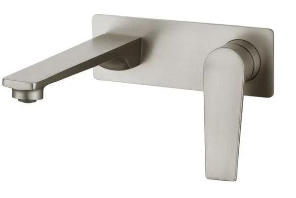 INSPIRE ZEVIO WALL BASIN MIXER BRUSHED&nbspNICKEL