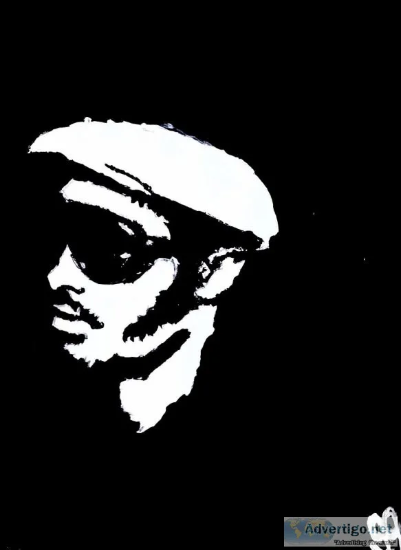 Black and White Stevie Wonder 2 &ndash 8.5&Prime x 11&Prime Pain