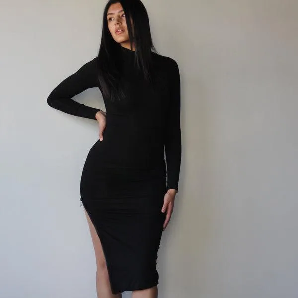 Get the best Turtleneck Midi Bodycon Dress