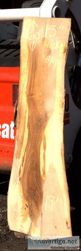 Hickory Hard Wood Rough Cut Slab 20220220-001