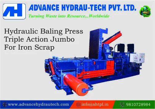 Hydraulic Baling Press Make Scrap Processing Easy