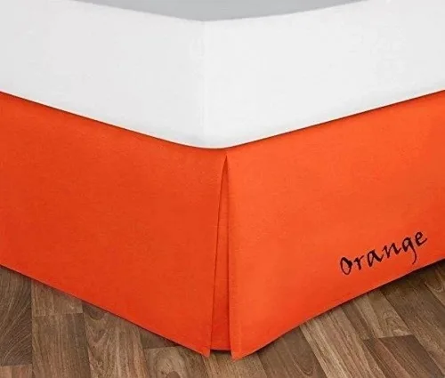 Orange bed skirt
