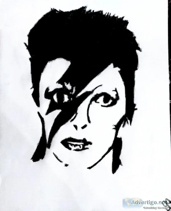 Black and White David Bowie GG &ndash 8.5&Prime x 11&Prime Color