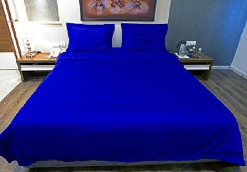Royal blue bed in a bag