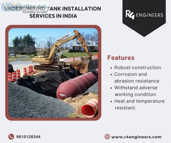 Underground tank installation services in india