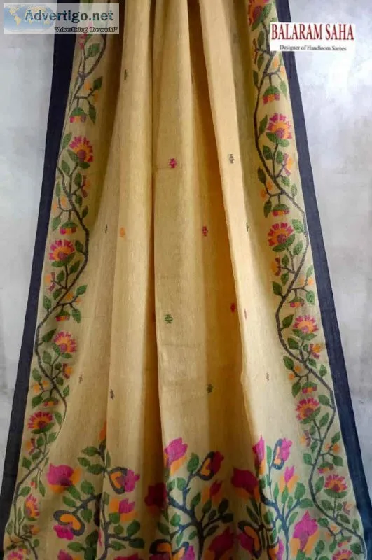Trendy Linen Saree Blouse Designs