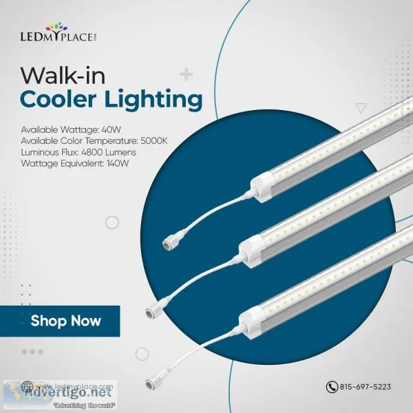Walk-in Cooler Lighting saves energy and makes your product look