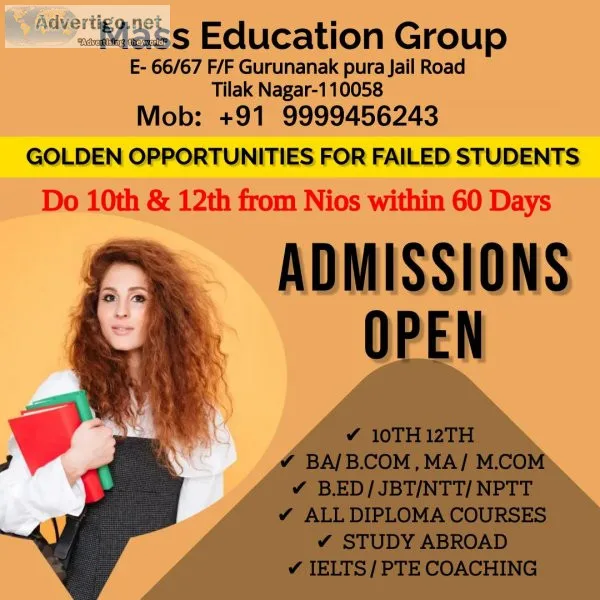 HURRY UP ADMISSION OPEN FOR 10TH AND 12TH OPEN BOARD 2022