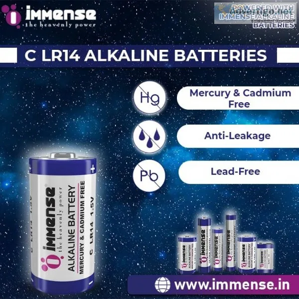 Buy industrial c size alkaline battery immense power