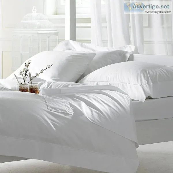 White bedding in a bag