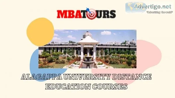 Alagappa University Distance Education Courses