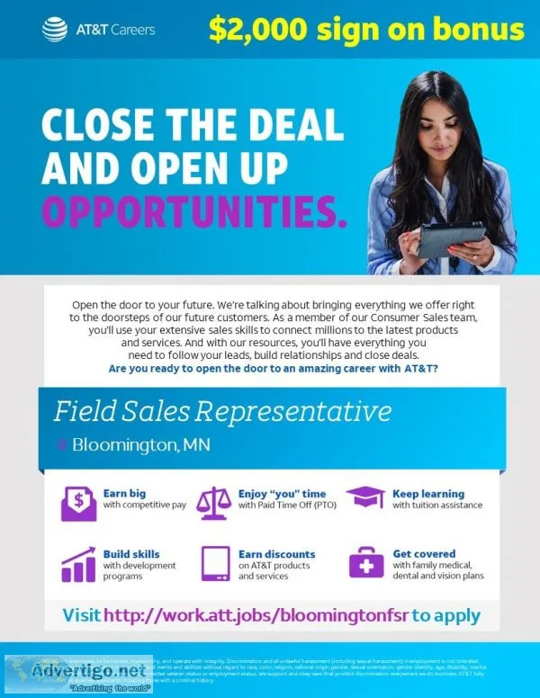 Field Sales Representative - Bloomington (Minneapolis) MN