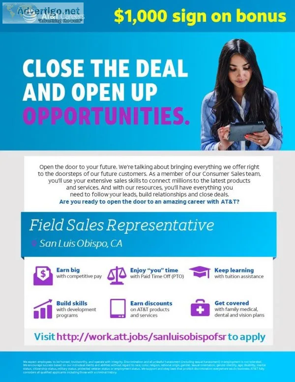 Field Sales Representative - San Luis Obispo CA