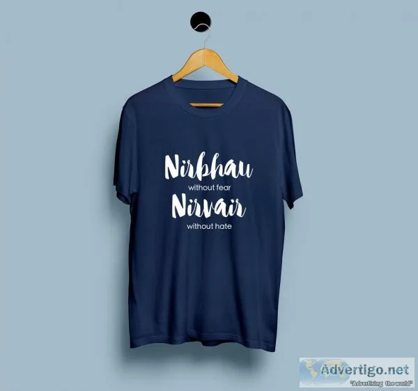 Trendy Nirbhau Nirvair T Shirt Exclusive Collection  Punjabi Add