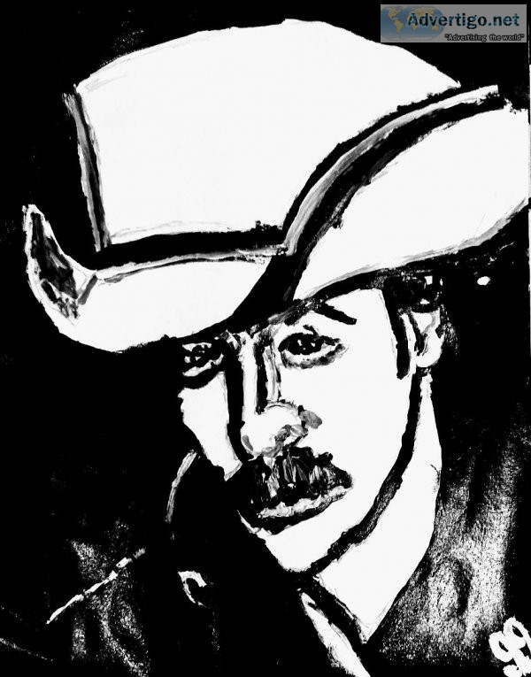Black and White Alan Jackson GG &ndash 8.5&Prime x 11&Prime Pain