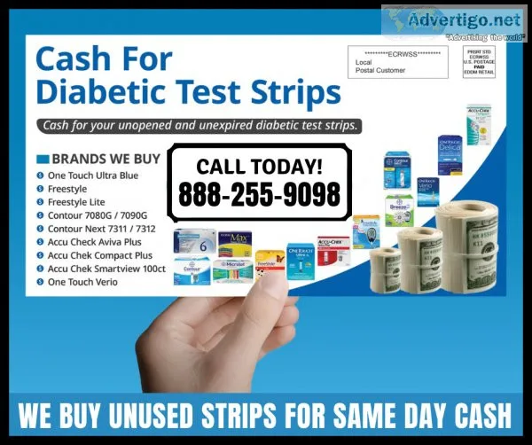 WE BUY DIABETIC TEST STRIPS