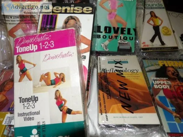 18 USED VHS Fitness tapes with a few rares.