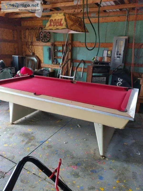 Antique Brunswick slate pool table